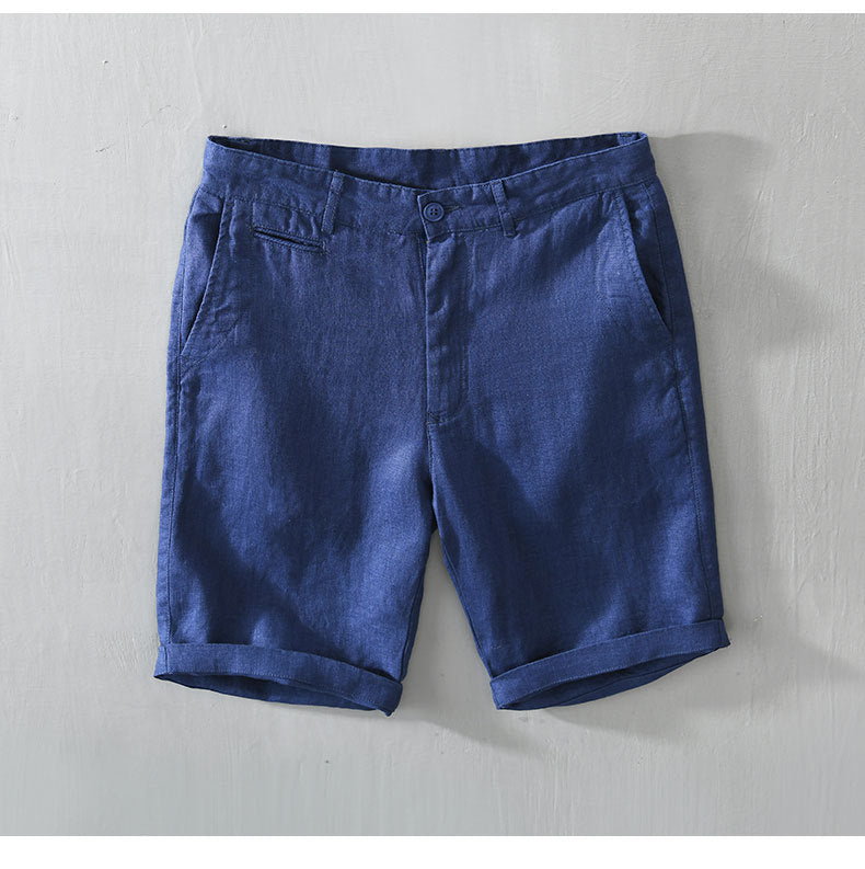 C2C Linen Loose Casual Beach Five-point Shorts Men's