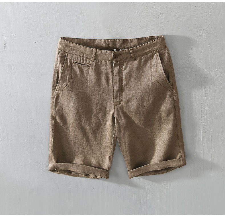 C2C Linen Loose Casual Beach Five-point Shorts Men's