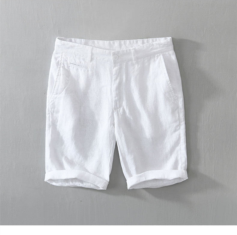 C2C Linen Loose Casual Beach Five-point Shorts Men's