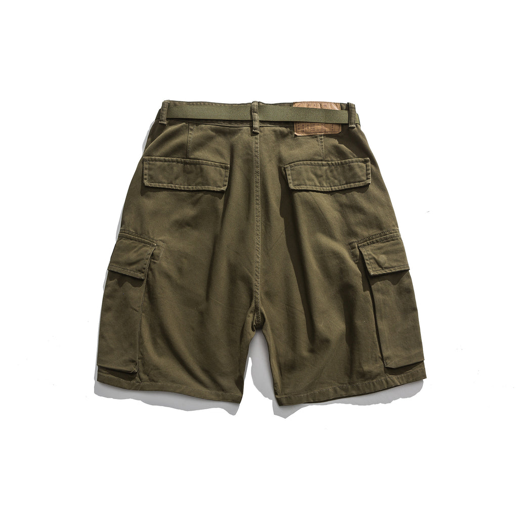 C2C Tooling Multi-Pocket Khaki Army Green Shorts