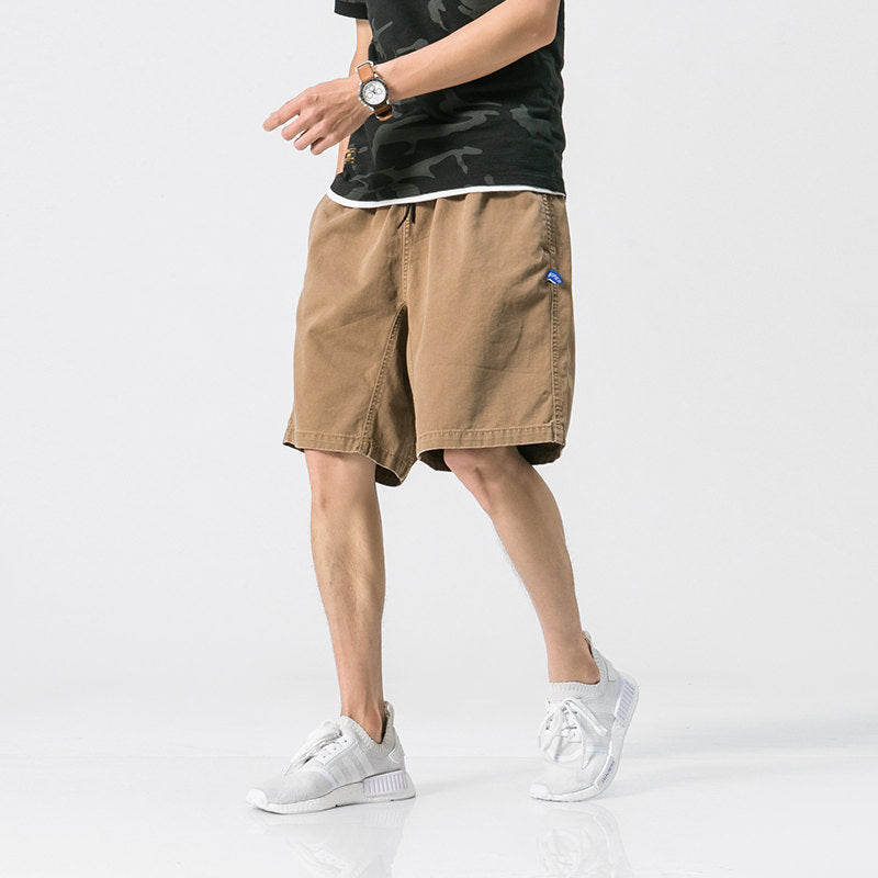 C2C Mall-Casual Solid Color Simple Loose Five-Point Pants