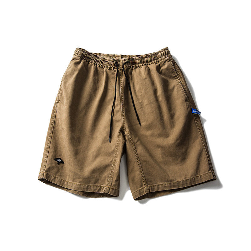 C2C Mall-Casual Solid Color Simple Loose Five-Point Pants