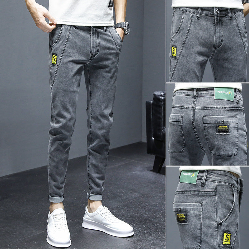 C2C Jeans Men's Slim Fit Casual Trousers With Small Feet