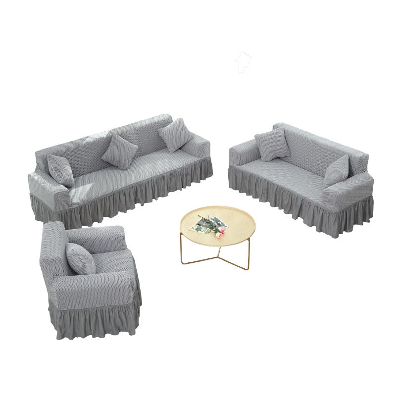 C2C Lazy Sofa Cover Plaid Solid Color
