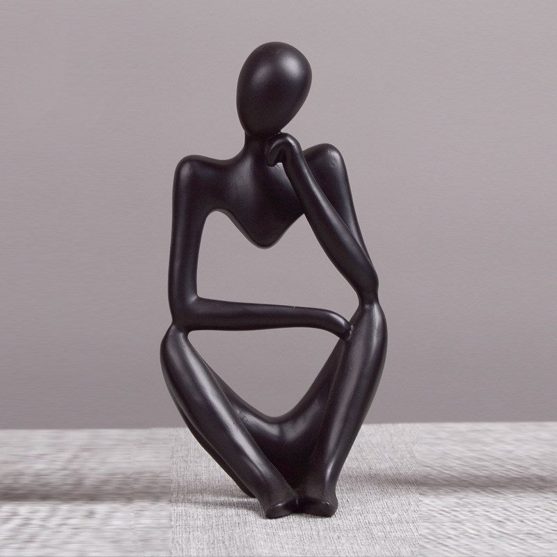 C2C Thinker Abstract Figure Sculpture Small Ornaments Resin