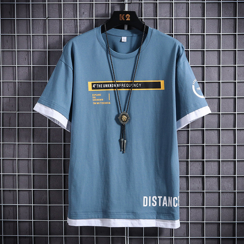 C2C Fashion letter printed cotton short sleeve