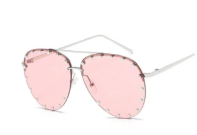 C2C Vintage Metal Studded Aviators (Multiple Colors)