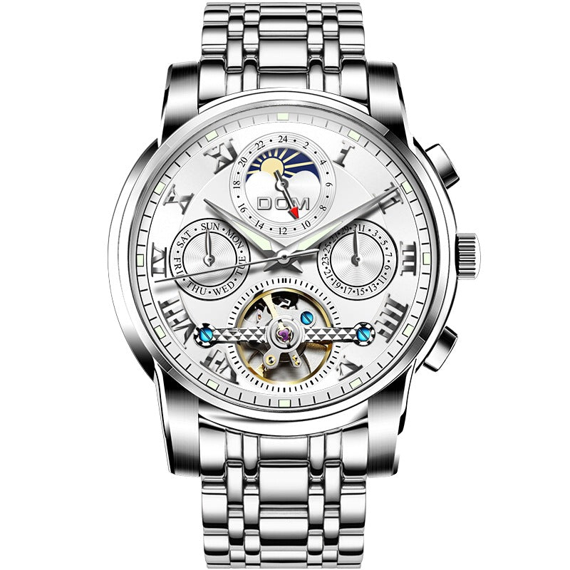 C2C Mall-Automatic & Mechanical Multifunctional Hollow Luminous Men's Watch