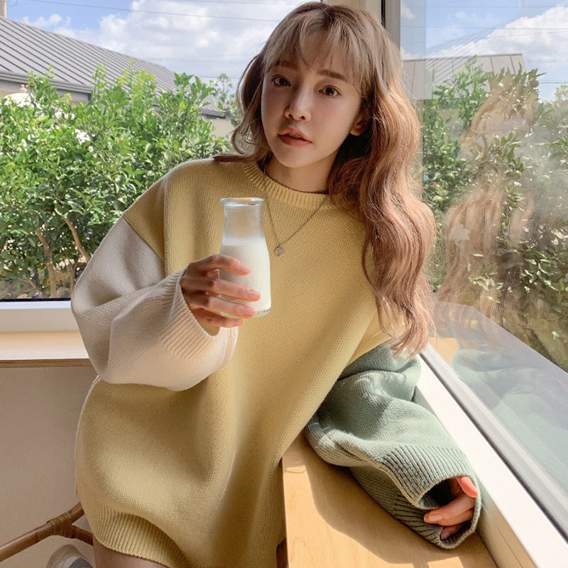 C2C Cotton Contrast knit sweater