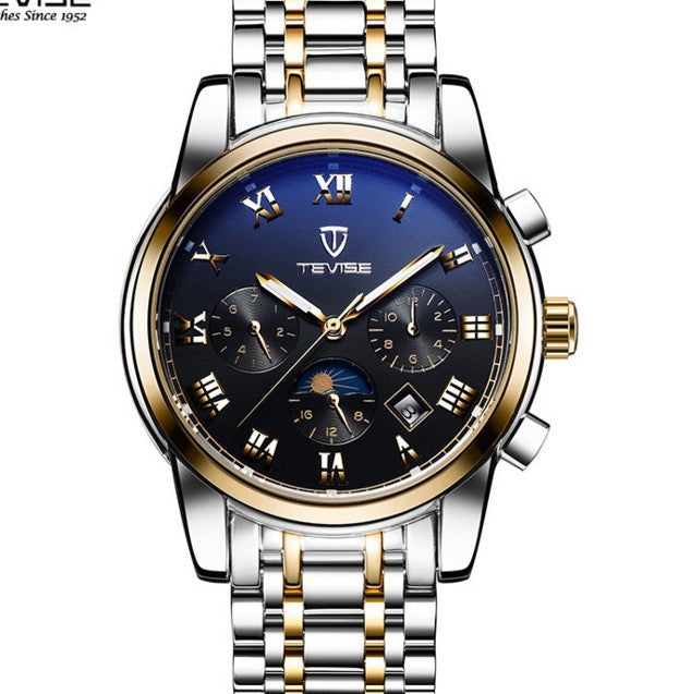 Tevise brand watches, watches, sports, multifunctional automatic mechanical watches, waterproof leisure men's watches