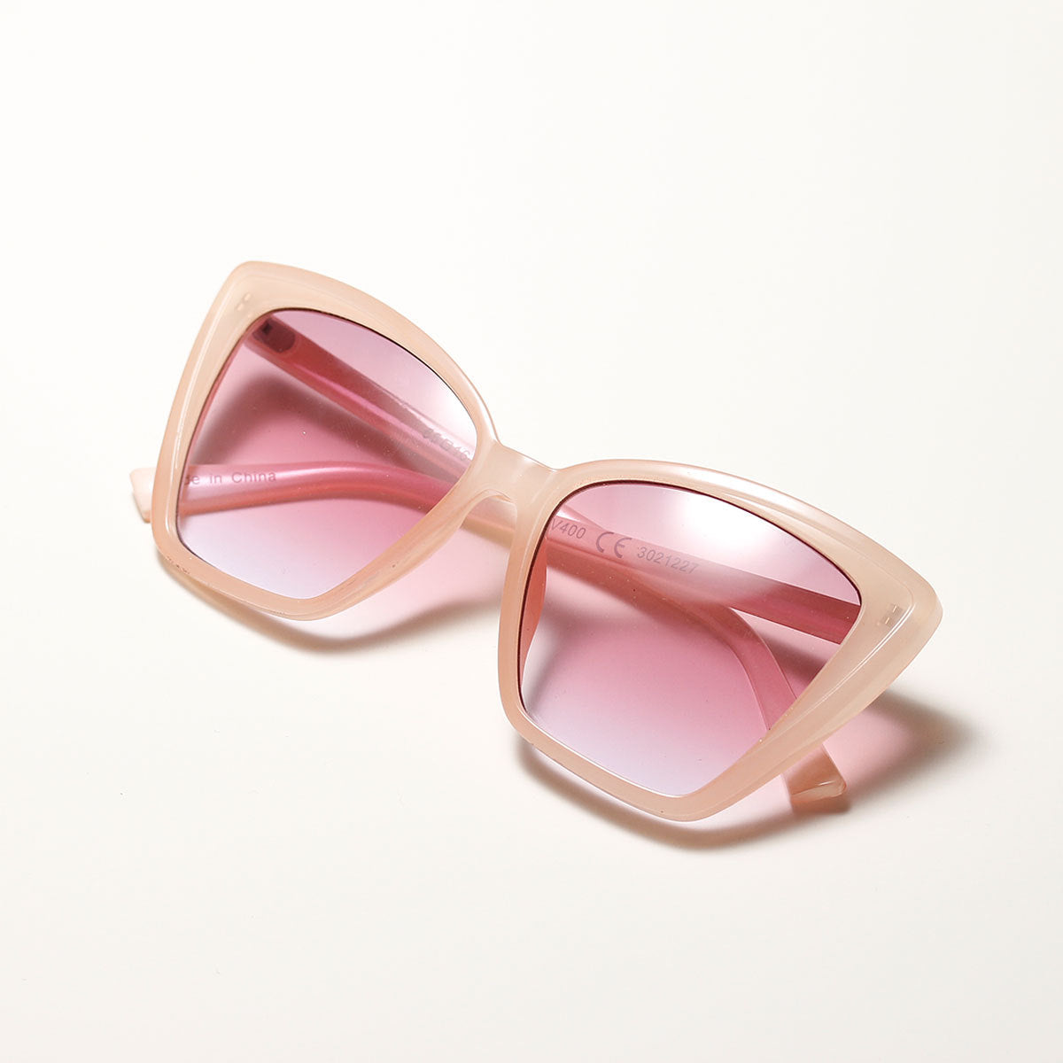 C2C Large frame tortoiseshell beige sunglasses Korean glasses