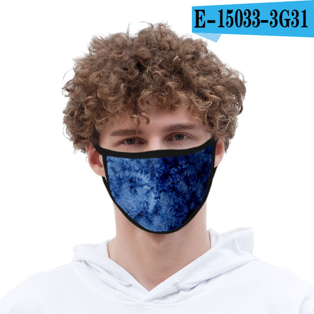 C2C Tie-dye mask fashion printed ice silk fabric
