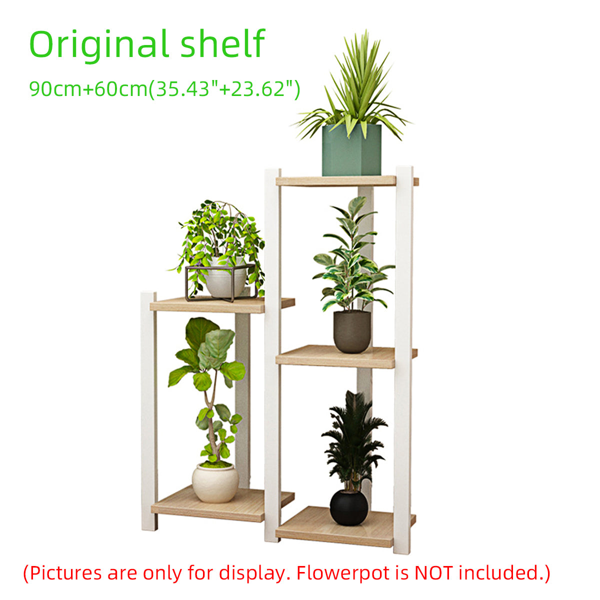 C2C Multi-layer Wooden Plant Shelf Optional Height