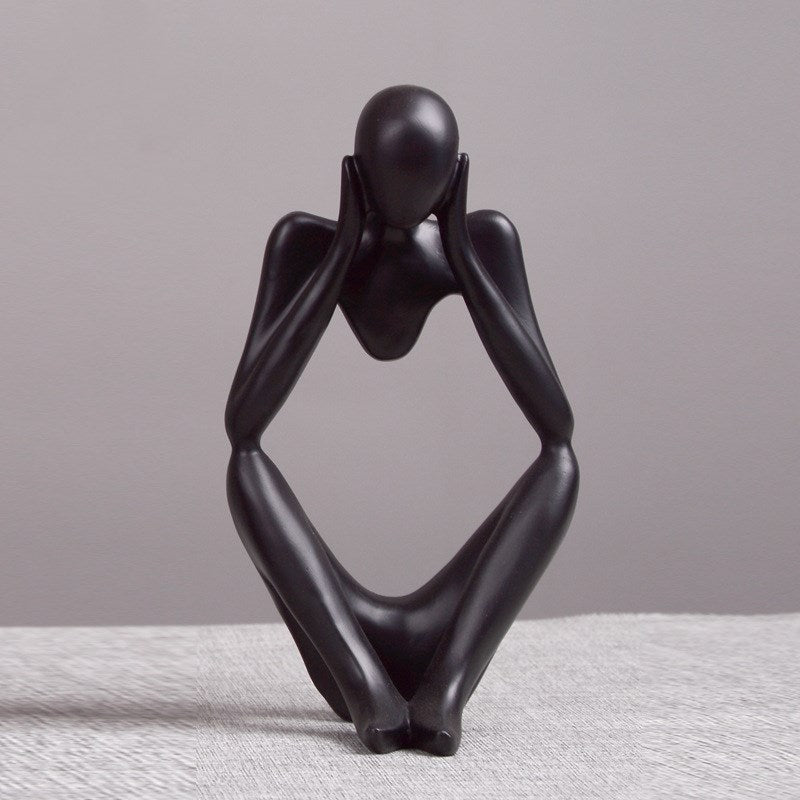 C2C Thinker Abstract Figure Sculpture Small Ornaments Resin