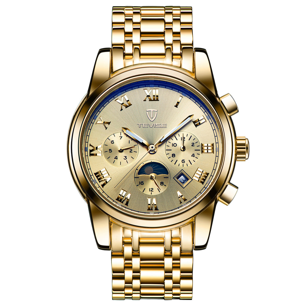 Tevise brand watches, watches, sports, multifunctional automatic mechanical watches, waterproof leisure men's watches