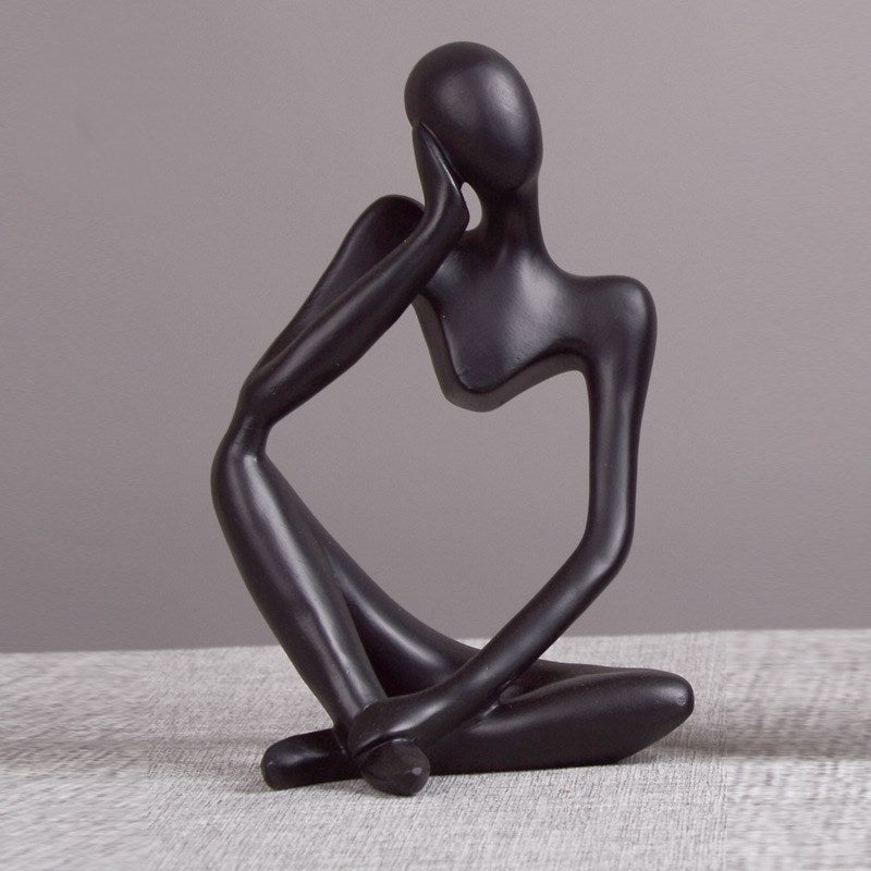 C2C Thinker Abstract Figure Sculpture Small Ornaments Resin