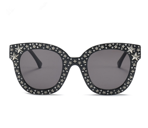 C2C Diamond Sunglasses round face Europe and US Style