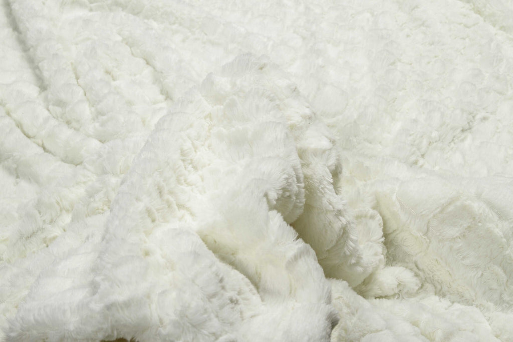 C2C Mall-Ivory Mink Faux Hide Throw
