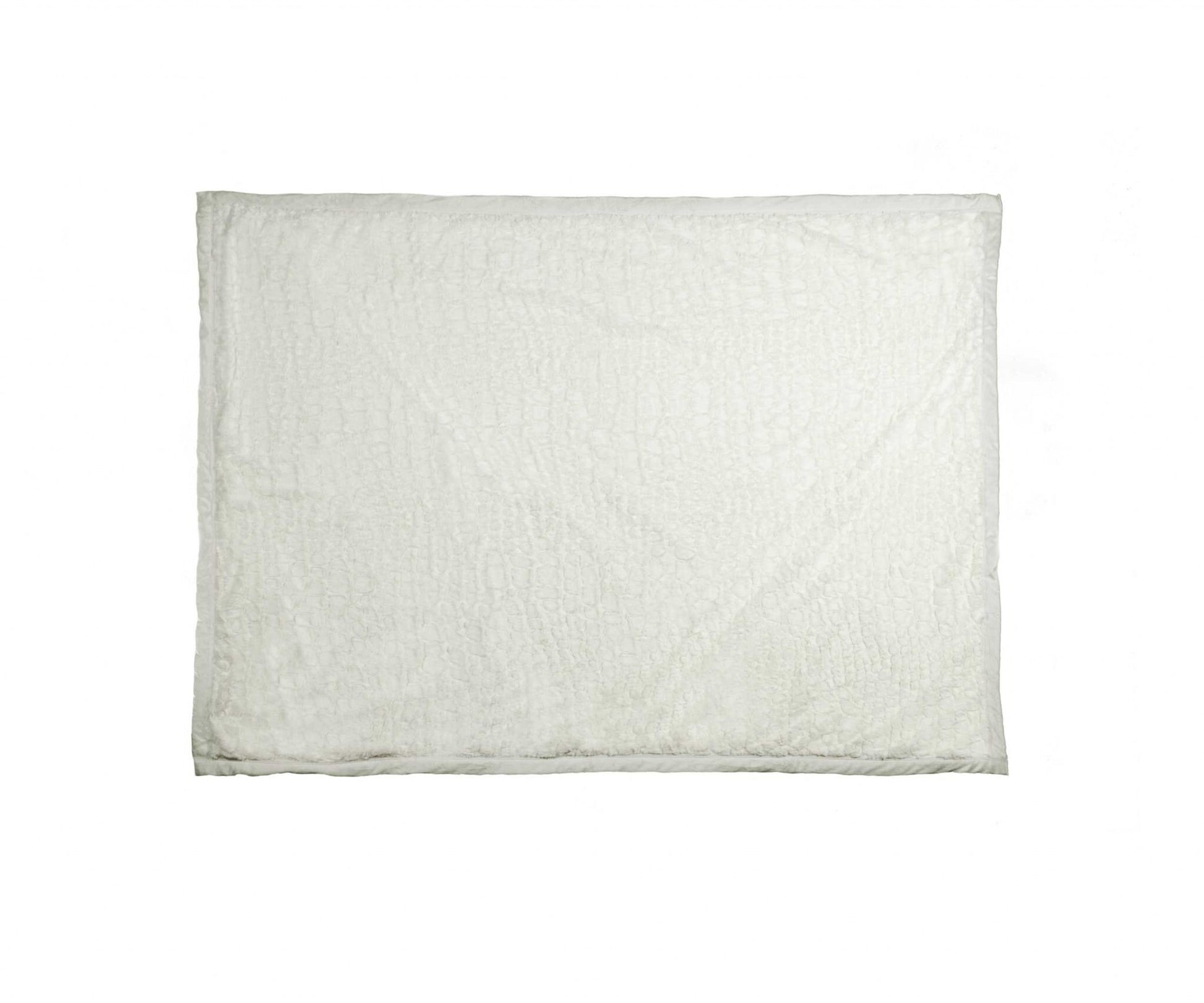 C2C Mall-Ivory Mink Faux Hide Throw