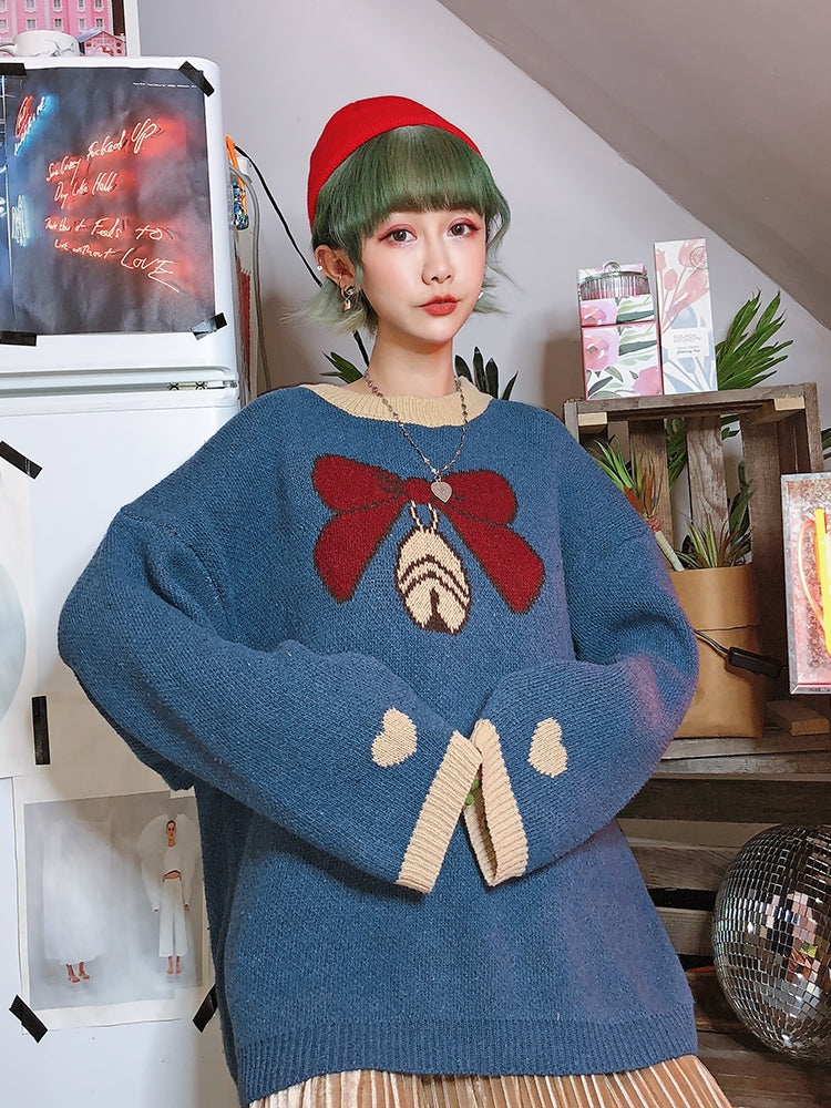 C2C Christmas Big Bow Tie Age Sweater