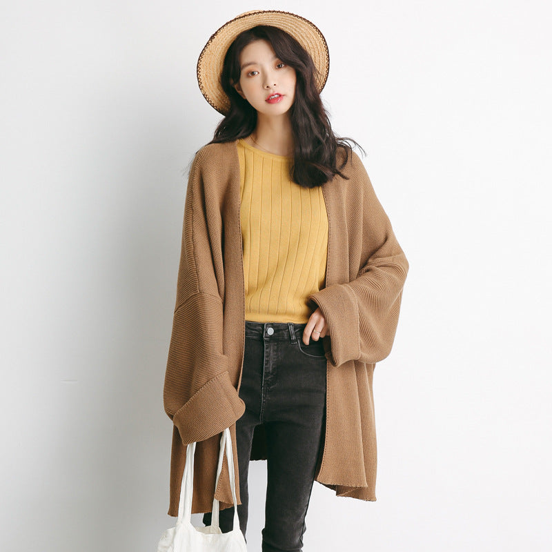 Knit Long Cardigan Casual Wild Ladies Sweater