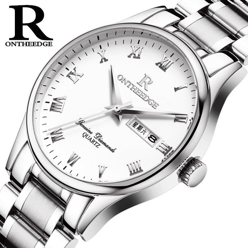 C2C Mall Business, fine, steel belt, quartz waterproof mens watch
