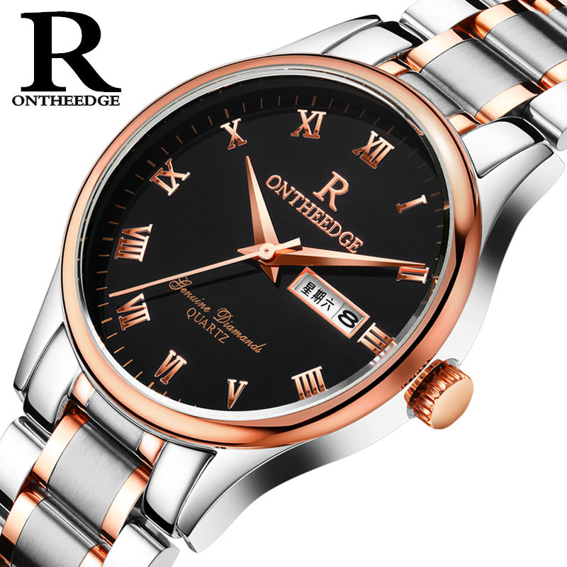 C2C Mall Business, fine, steel belt, quartz waterproof mens watch