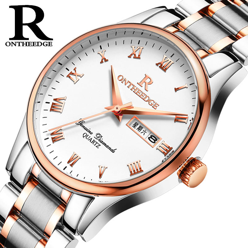 C2C Mall Business, fine, steel belt, quartz waterproof mens watch