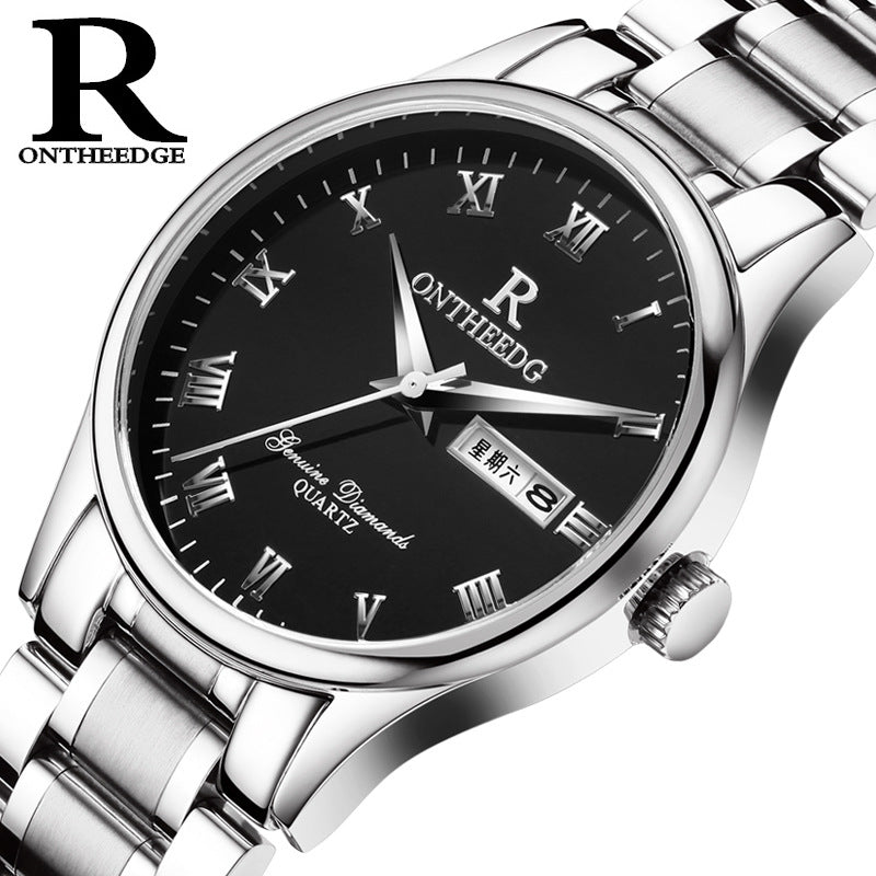 C2C Mall Business, fine, steel belt, quartz waterproof mens watch