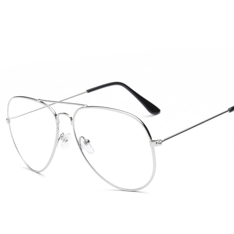 C2C Literary retro glasses frame thin frame flat mirror