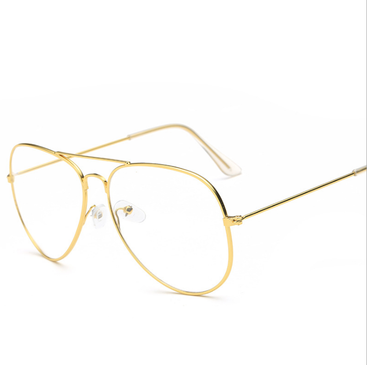 C2C Literary retro glasses frame thin frame flat mirror