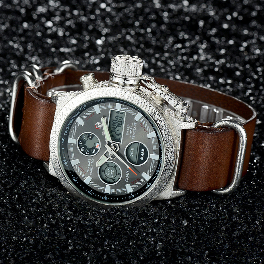 C2C Analog Digital LED Sports Men Army Military Watch