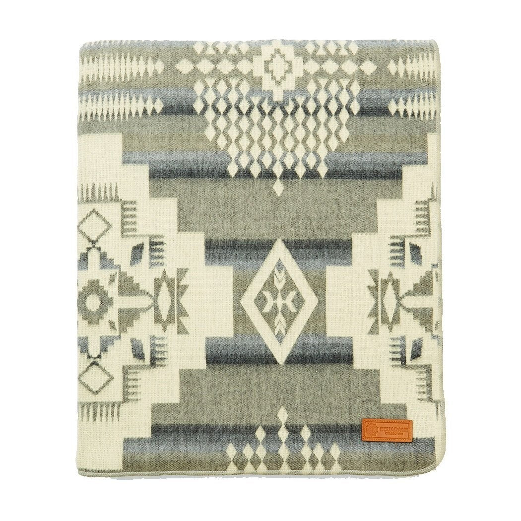 C2C Ultra Soft Light Gray Southwest Handmade Blanket