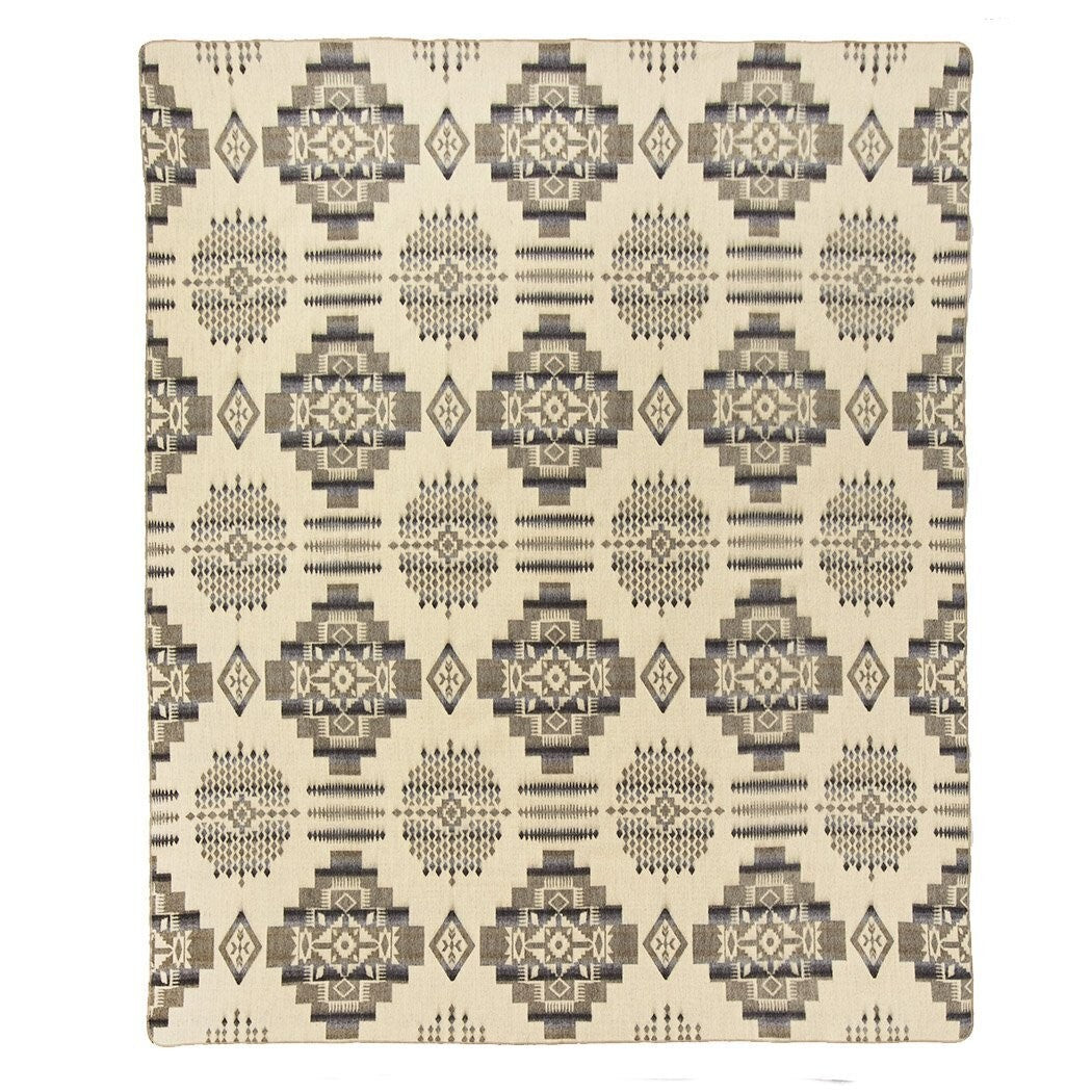 C2C Ultra Soft Light Gray Southwest Handmade Blanket