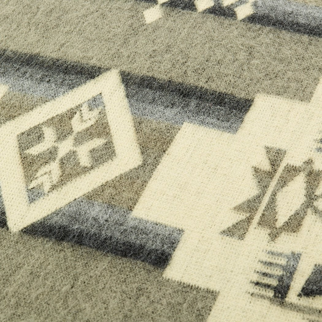 C2C Ultra Soft Light Gray Southwest Handmade Blanket