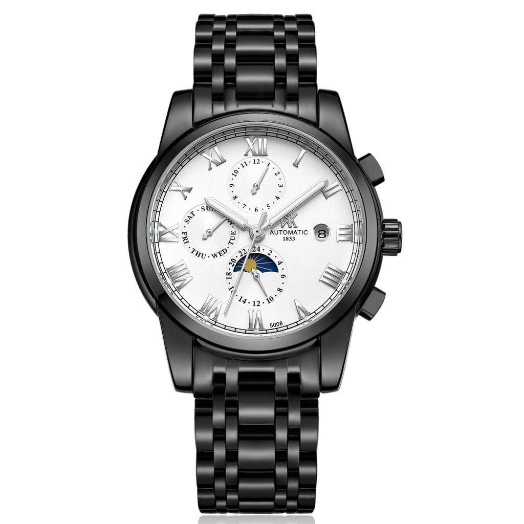 The new WSK Weisikai automatic mechanical watches Mens Genuine high-end business waterproof luminous Steel Watch
