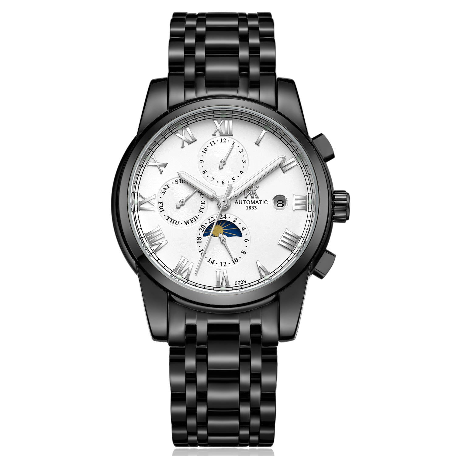 The new WSK Weisikai automatic mechanical watches Mens Genuine high-end business waterproof luminous Steel Watch
