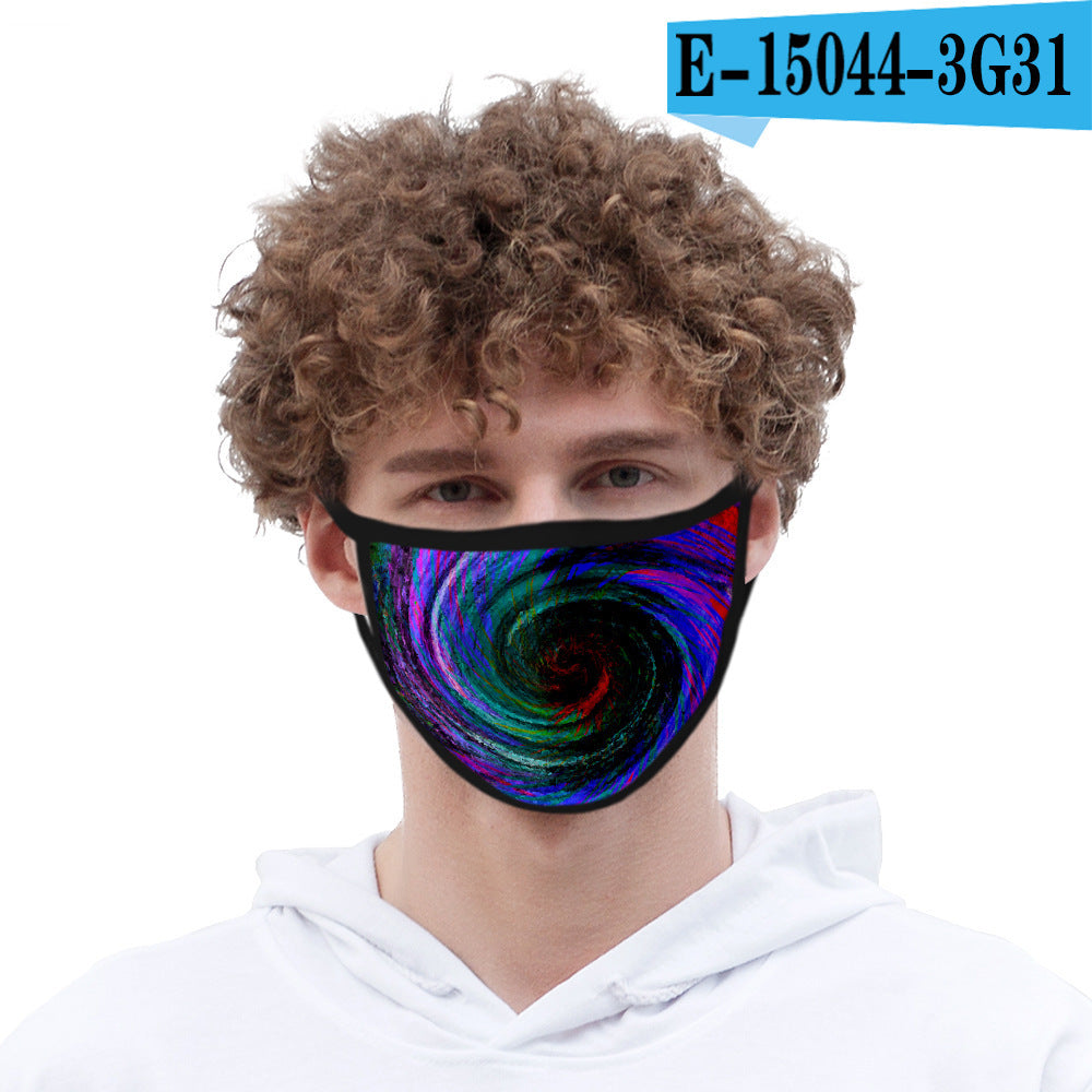 C2C Tie-dye mask fashion printed ice silk fabric