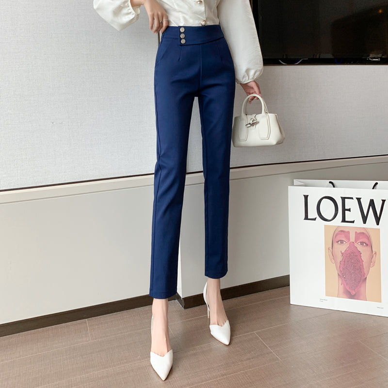 C2C High-waist Suit Women's Straight-leg Pants