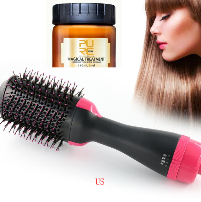 C2C One Step Multifunctional Straightener Electric Hair Dryer Curling Comb
