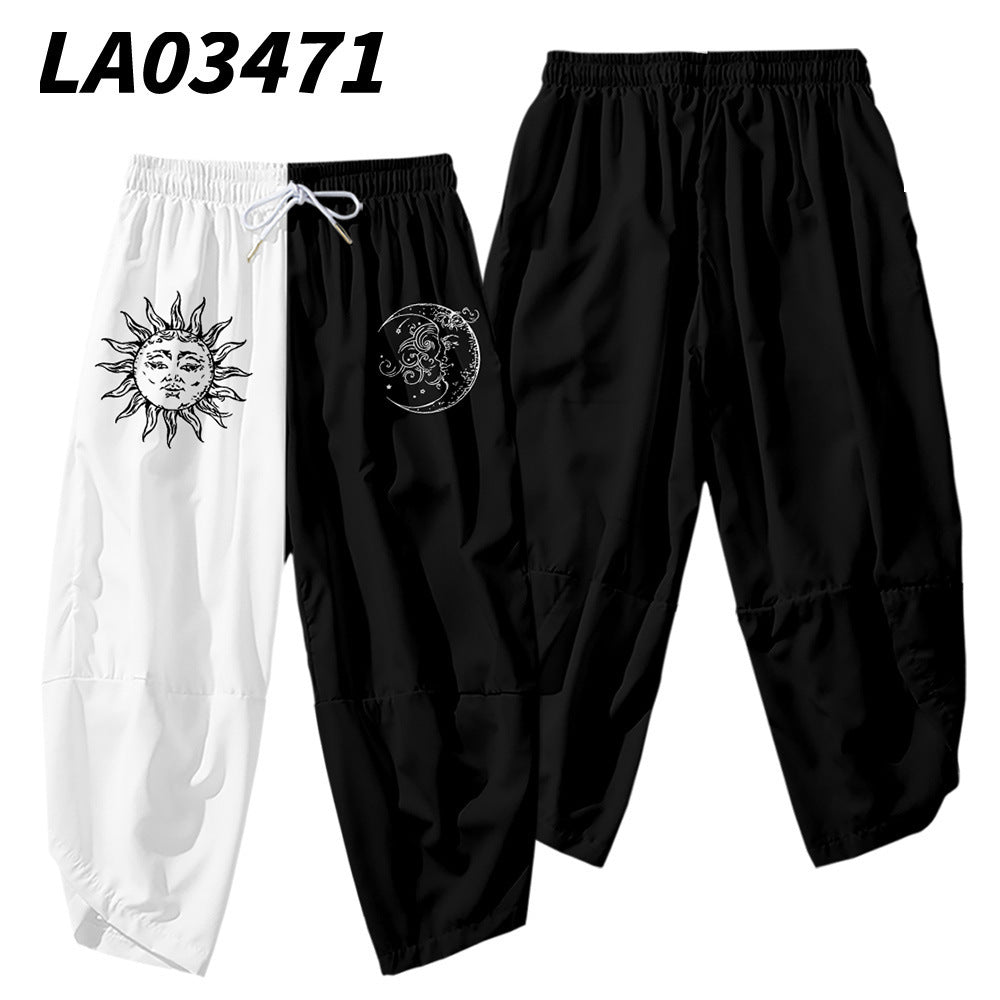 C2C Mall 3D creative digital printing casual cropped pants