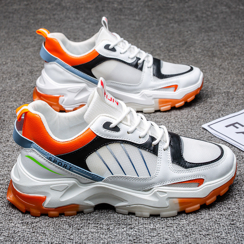 C2C Mall-Breathable Men's Trendy Shoes Student Thick-soled Mesh Sports Shoes