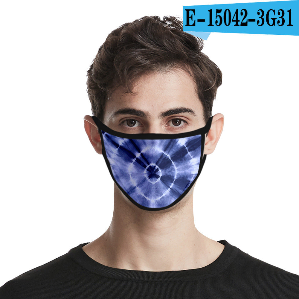 C2C Tie-dye mask fashion printed ice silk fabric