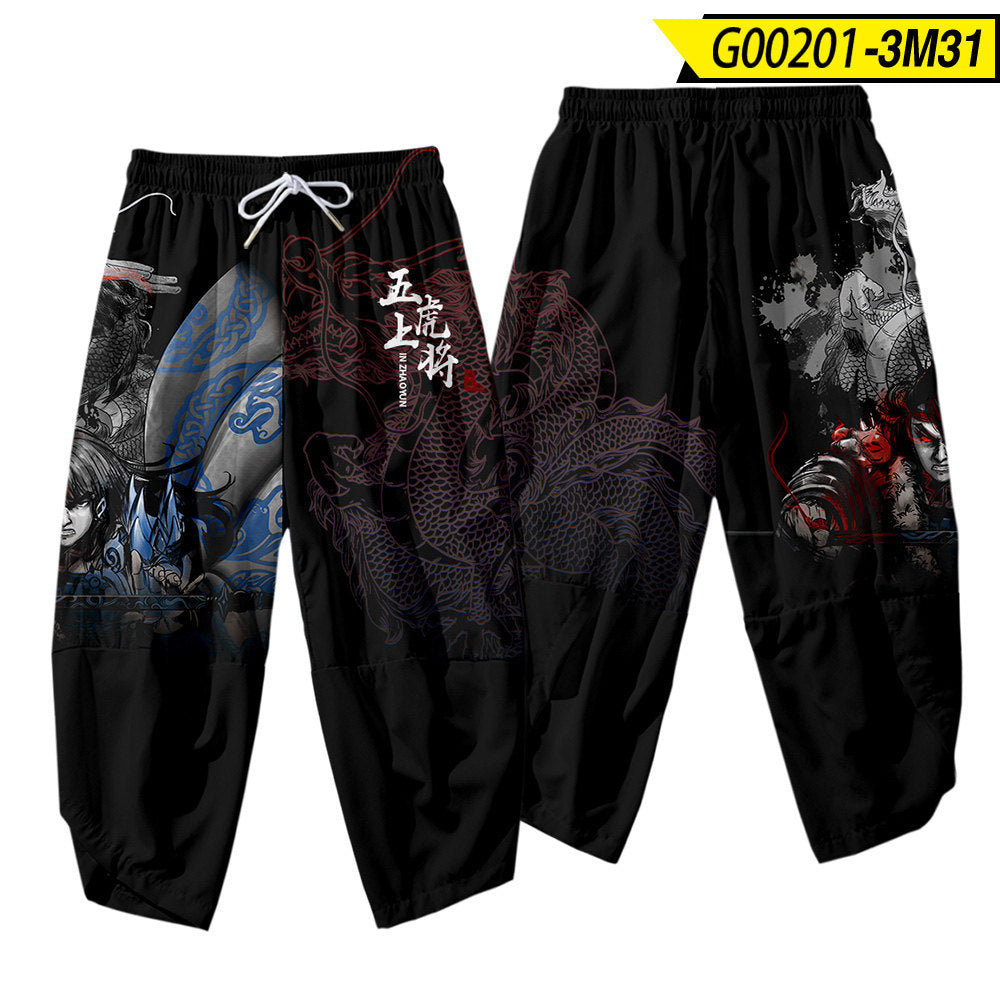 C2C Mall 3D creative digital printing casual cropped pants