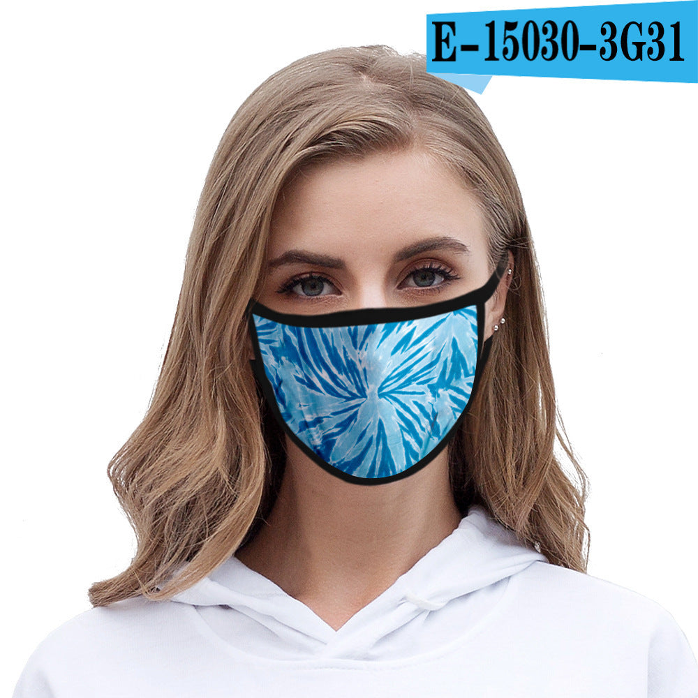 C2C Tie-dye mask fashion printed ice silk fabric