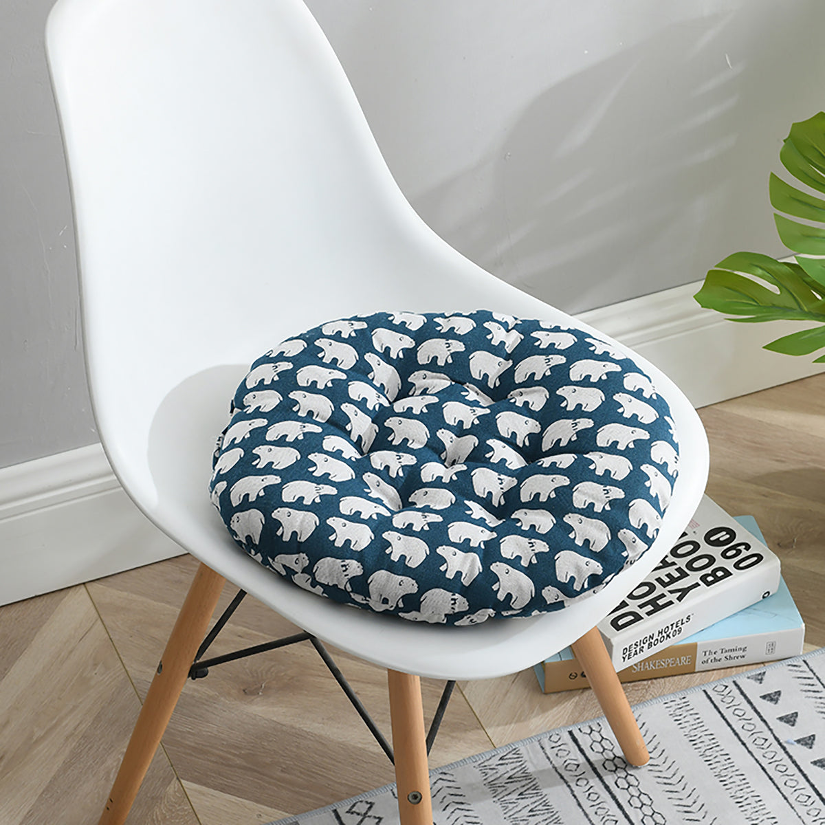 C2C Nordic Print Round Cotton Chair Cushion