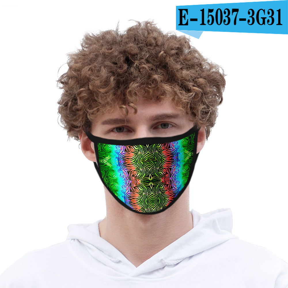 C2C Tie-dye mask fashion printed ice silk fabric