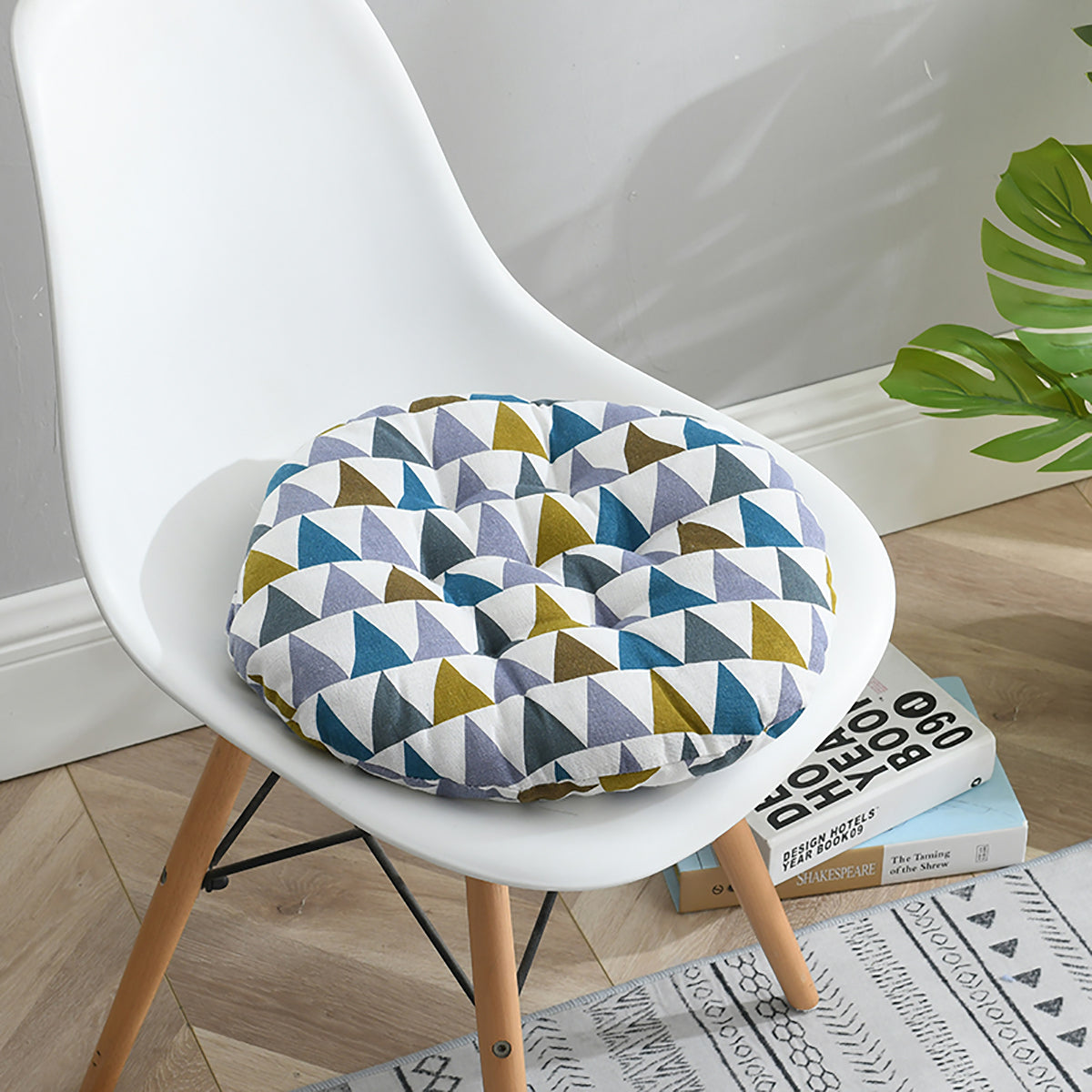 C2C Nordic Print Round Cotton Chair Cushion