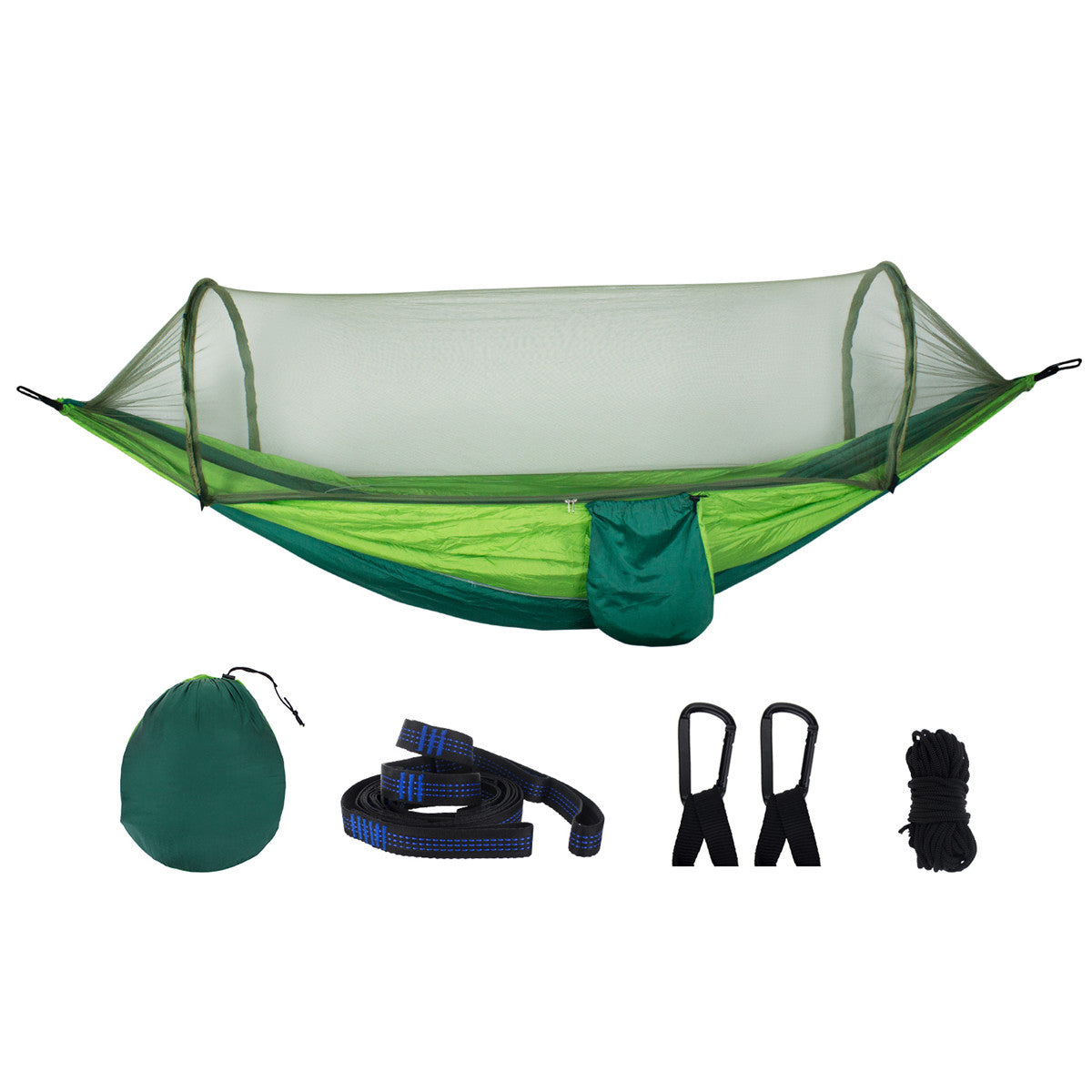C2C Nylon Hammock Ourdoor Camping Travel Hanging Bed With Mosquito Net