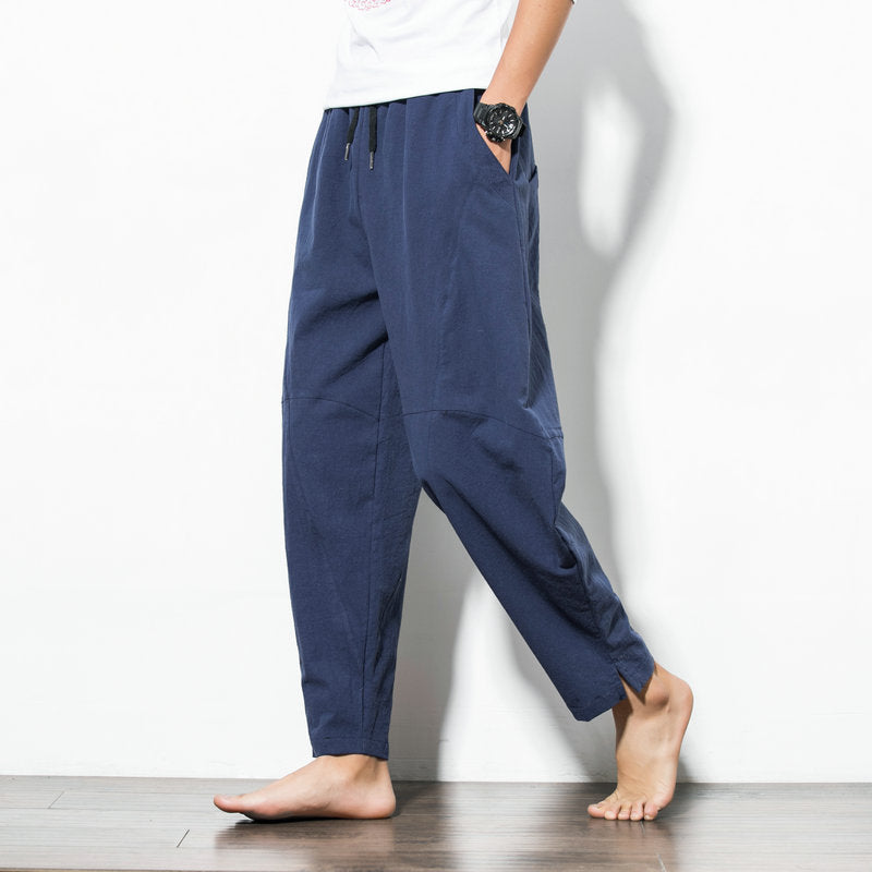 C2C Fashion Casual Loose Imitating Linen Pants